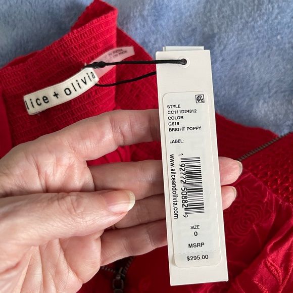 NEW Alice & Olivia mini skirt - Red * NWT - Picture 8 of 11